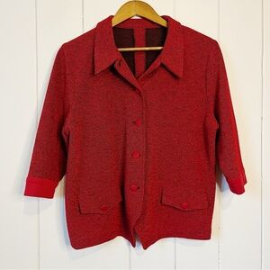 Vintage Red Shacket. No Brand, Size or Material Tags.